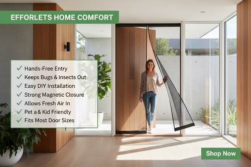 Magnetic Screen Door – Hands-Free Bug Protection